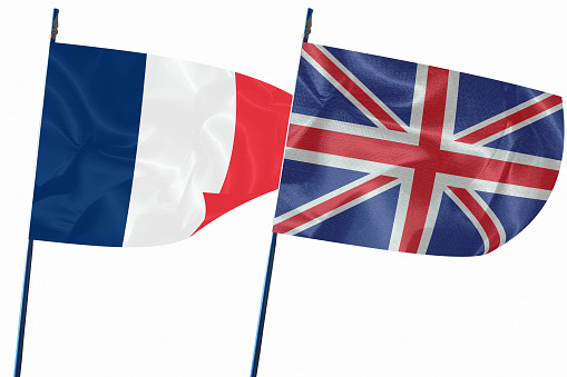 French and British flag  Cordial agreement