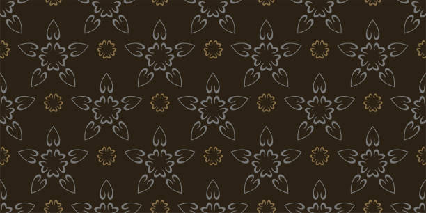 ilustrações de stock, clip art, desenhos animados e ícones de dark background pattern with decorative ornament on a black background, wallpaper. seamless pattern, texture. vector image - abstract backgrounds carpet close up