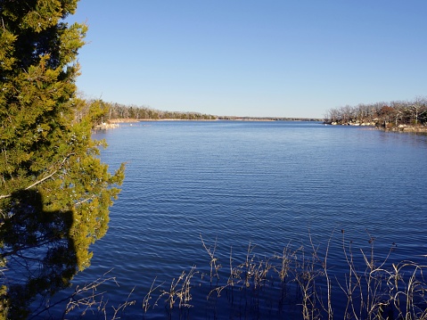 Scenic view of Lake Murray, Lake Murray State Park in Oklahoma.