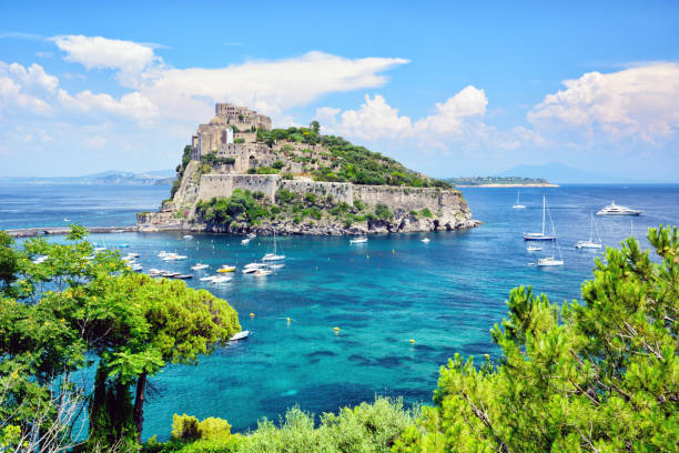 isola d'ischia, italia - italy nobody mediterranean sea island foto e immagini stock