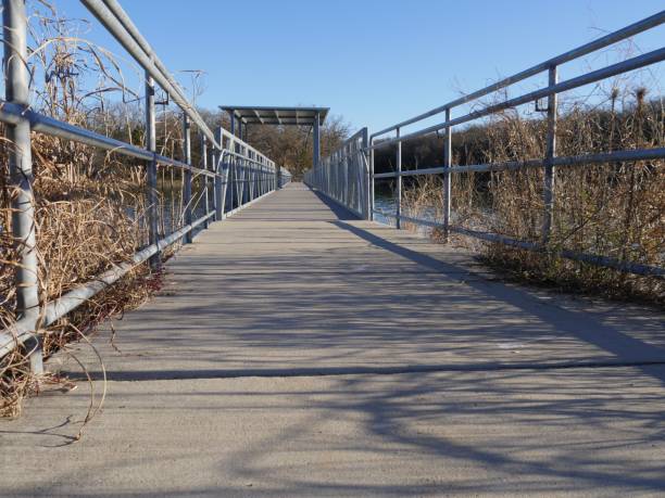 Concrete bridge with railings across Lake Murray at the Lake Murray State Park, Oklahoma. Concrete bridge with railings across Lake Murray at the Lake Murray State Park, Oklahoma. lake murray stock pictures, royalty-free photos & images