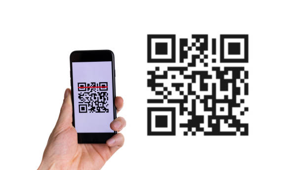 istock Pay qr code. Hand holding mobile smartphone screen for payment, online pay, scan barcode with qr code scanner on digital smart phone. Business and technology concept. 1316754411