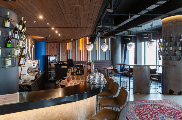 istock Interior of modern bar in a loft style 1316765101
