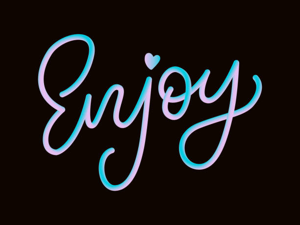 istock Enjoy slogan inscription. Greeting card with calligraphy. Hand drawn lettering design. Photo overlay. Typography for banner, poster or apparel design. Isolated vector element. 1316771670