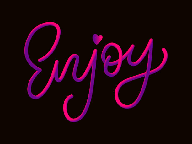 istock Enjoy slogan inscription. Greeting card with calligraphy. Hand drawn lettering design. Photo overlay. Typography for banner, poster or apparel design. Isolated vector element. 1316771679