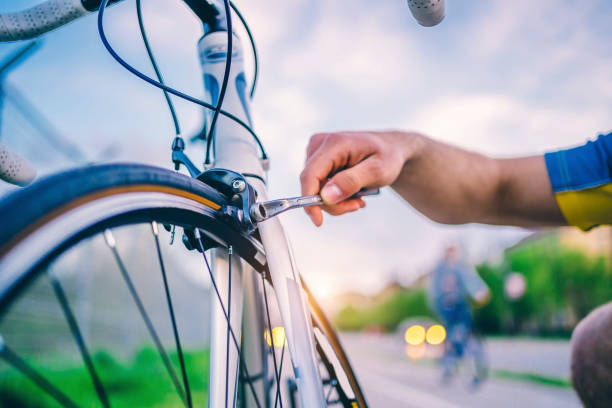 istock Repairing his bike 1316773745