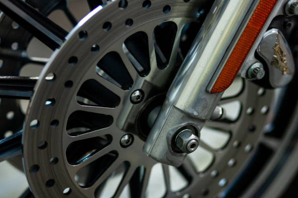 istock steel disc from motorcycle wheel close-up. 1316773876