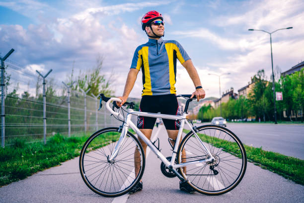 istock Cyclist on the city bicycle lane 1316774209