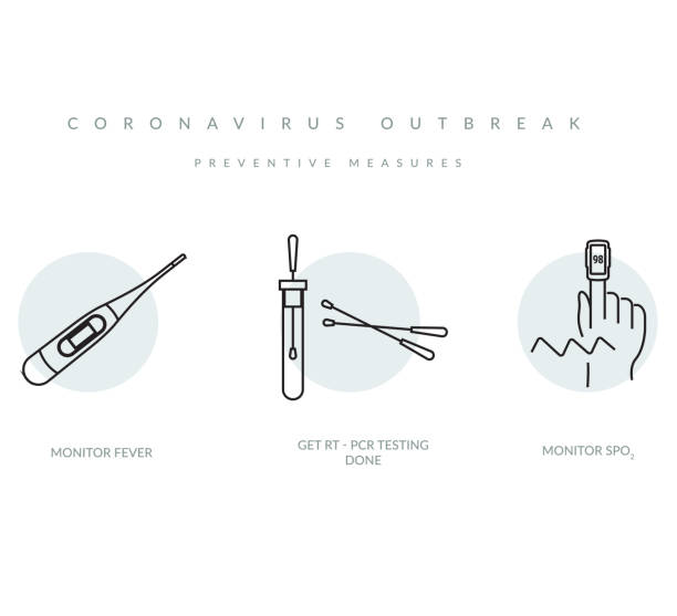 Coronavirus Pandemic - Monitor Health Parameters - Icon Coronavirus Pandemic - Monitor Health Parameters - Icon as EPS 10 File oxygen icon stock illustrations