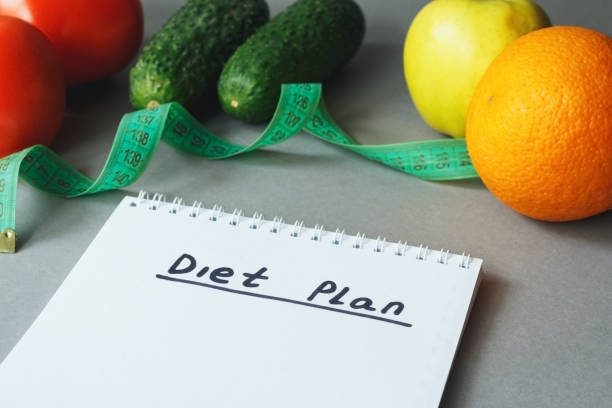 istock notebook with a diet plan with fresh vegetables and fruits on the table 1316783161