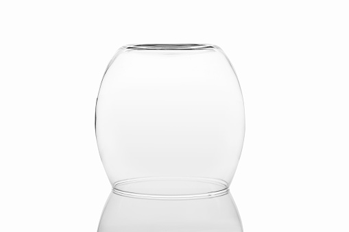 Glass Dome with clipping path.Glass bell jar