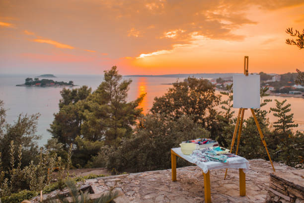 istock Beautiful landscape and a sunset over a coastline 1316791912