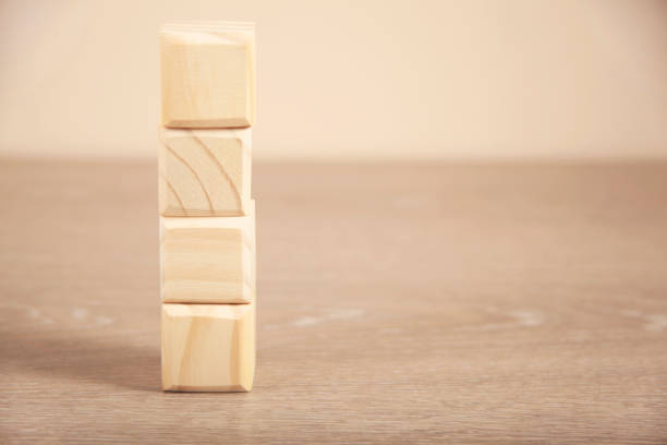 istock wooden Architectural cubes on table 1316798335
