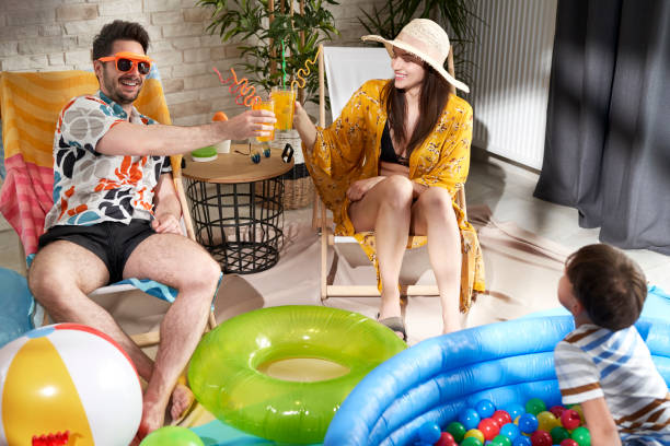 istock Family who cannot go on holiday has fun at home 1316799214