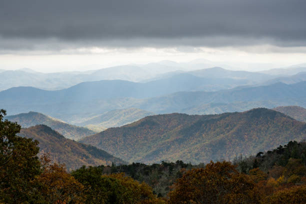 istock Haze and Rain In the Autumn Valley Below 1316802506