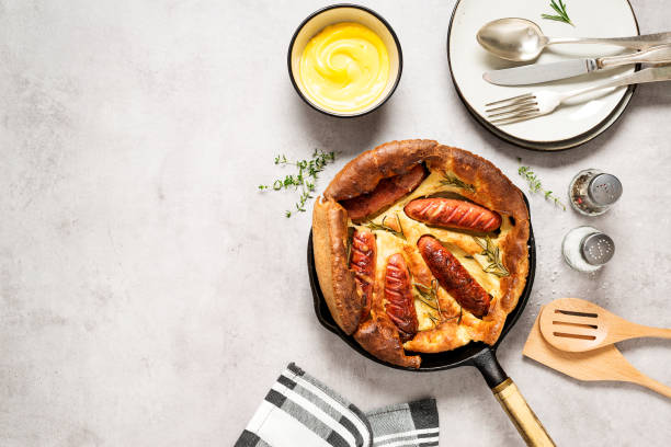 istock Toad in the hole, Sausage Toad, traditional English dish 1316806445