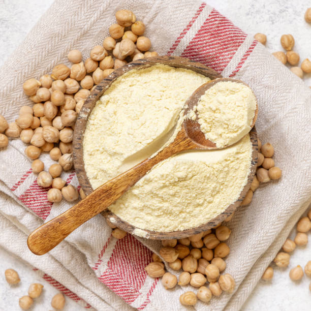 istock Bowl of raw chickpea flour and beans 1316806884