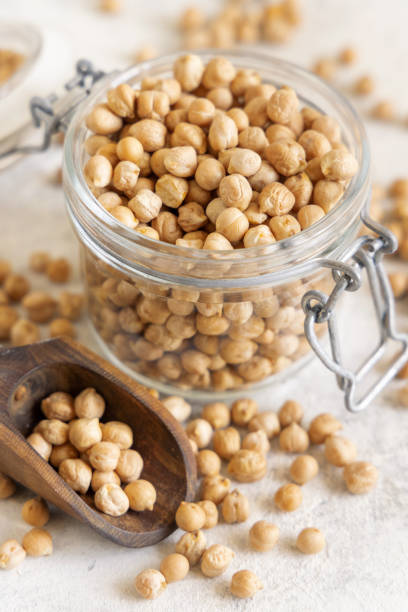 istock Jar of raw dry chickpea 1316806885