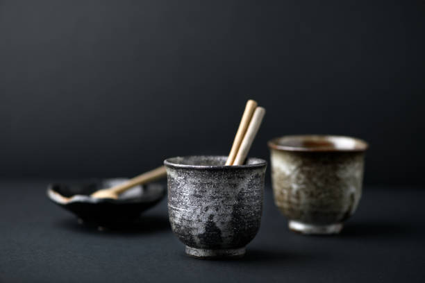 istock Traditional, handcrafted ceramic on dark background. Soft focus. Close up. 1316806904