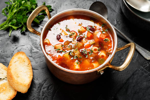 istock Vegetarian minestrone italian soup 1316807040