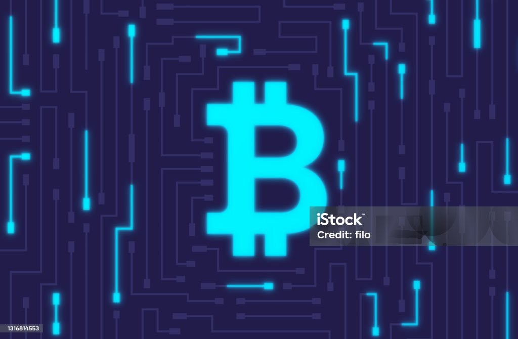 Bitcoin Background Graphics Bitcoin Cryptocurrency Digital Background Stock Illustration - Download ...