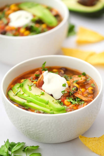 istock Mexican food. Chicken enchilada soup. 1316818955