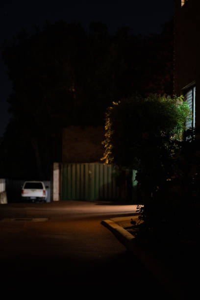 istock Apartment entrance at night 1316819191