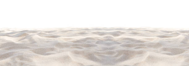 istock Sand beach texture isolated on white background. Mock up and copy space. Top view. Selective focus. 1316820179