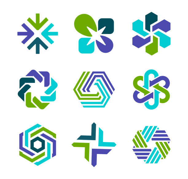 Logo Elements Design Vector illustration of the logo elements design company logos stock illustrations