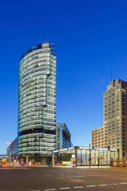 istock Berlin Skyline Potsdamer Platz square portrait format at night in Germany 1316829820