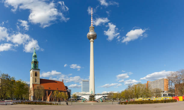 istock Berlin Skyline tv tower Alexanderplatz Alexander square panoramic view in Germany 1316829905