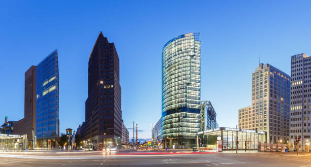istock Berlin Skyline Potsdamer Platz square panoramic view at night in Germany 1316830569