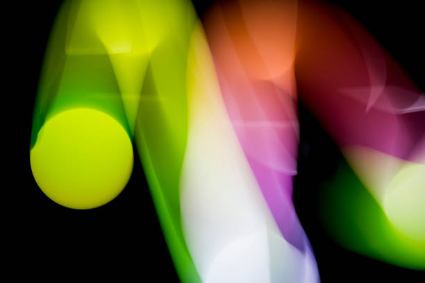 Pink Green And Purple On Black Background
