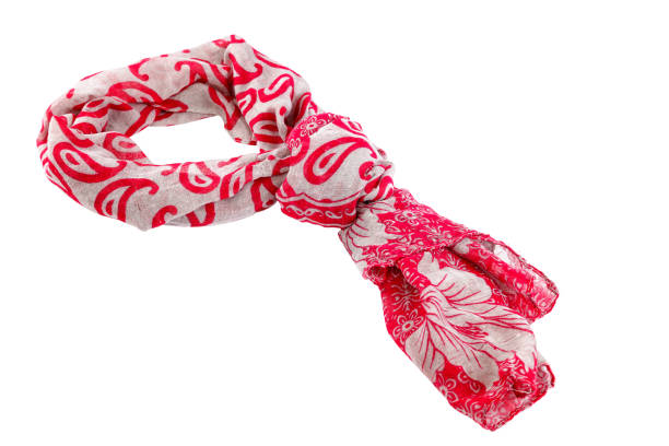 istock Colored shawl scarf isolated on white background 1316832936
