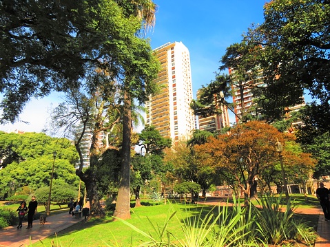 Buenos Aires, Argentina -June 02, 2019 The Barrancas de Belgrano Park.