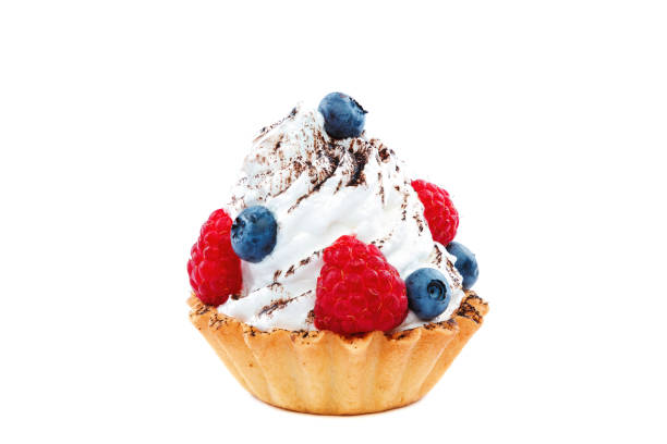 istock Cake with fresh blueberries and raspberries 1316839484
