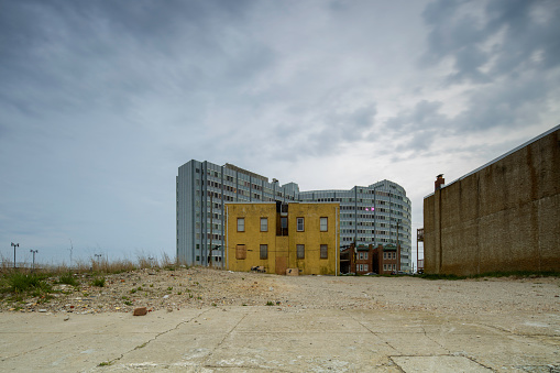Empty lot and abandoned building in Atlantic City