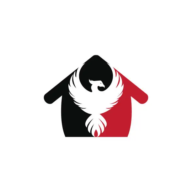 Vector illustration of Phoenix Home Logo Design.