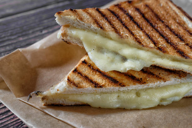 istock Sandwich with grilled white bread and cheese 1316877911