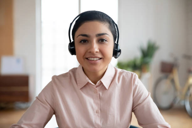 istock Happy teacher conducting online class from home 1316877990