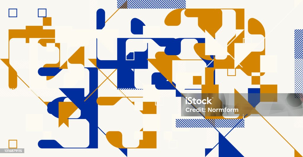 Geomeric Abstract Vector Tutorial Geometric Abstract Vector Elements Design Stock Illustration - Download ...