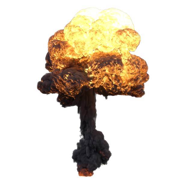 istock Explosion 3d illustration isolated on white background 1316882752