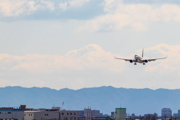 istock Airplane just before landing at the airport 1316888439