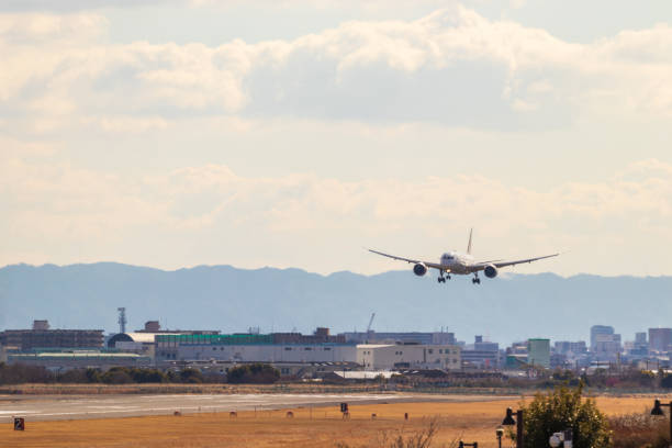 istock A white airplane just landing on the runway 1316888457
