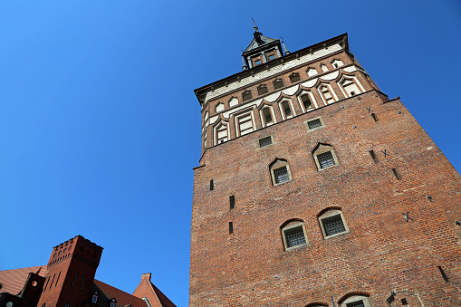16th century city fortification with brick prison tower and torture chamber , today - Museum of amber - Gdansk, Poland