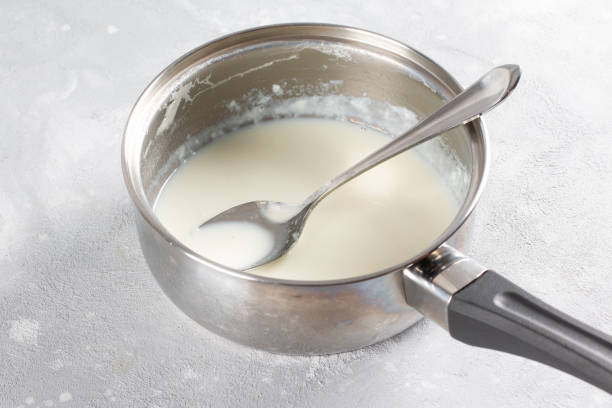 istock Milk sauce. The process of making bread pudding or Shahi tukra. Step by step 1316901887