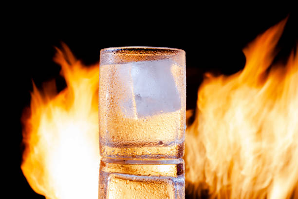 istock glass of vodka on a black background on fire 1316905612