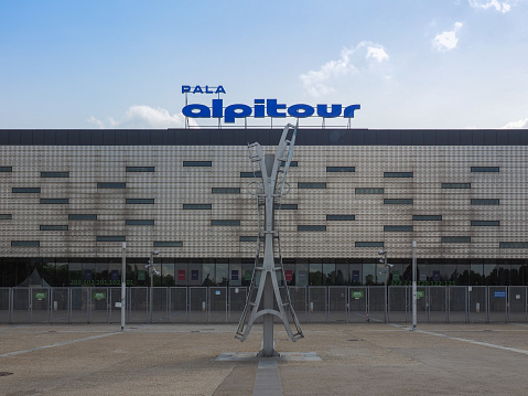 Turin, Italy - Circa May 2019: Pala Alpitour music arena (formerly known as Pala Isozaki or Pala Olimpico)