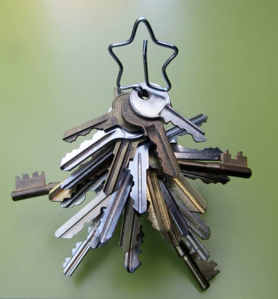 Christmas Tree made of from repurposed keys