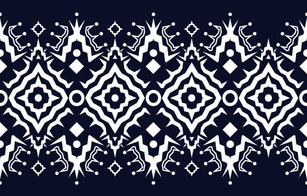 illustrazioni stock, clip art, cartoni animati e icone di tendenza di motivo geometrico disegno etnico astratto per sfondo o carta da parati. il pe.8. - illustration and painting kaleidoscope seamless pattern